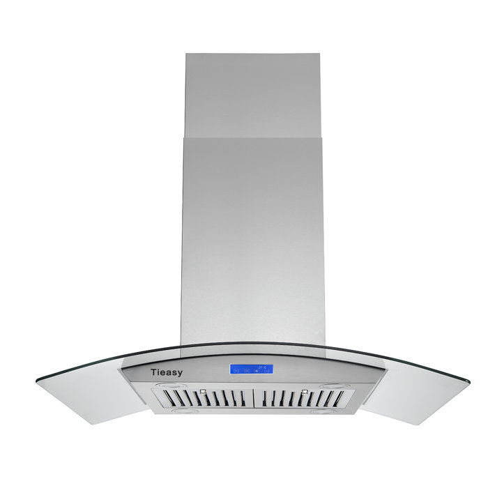 Tieasy Island Range Hood 36" 700 Cubic Feet Per Minute Convertible